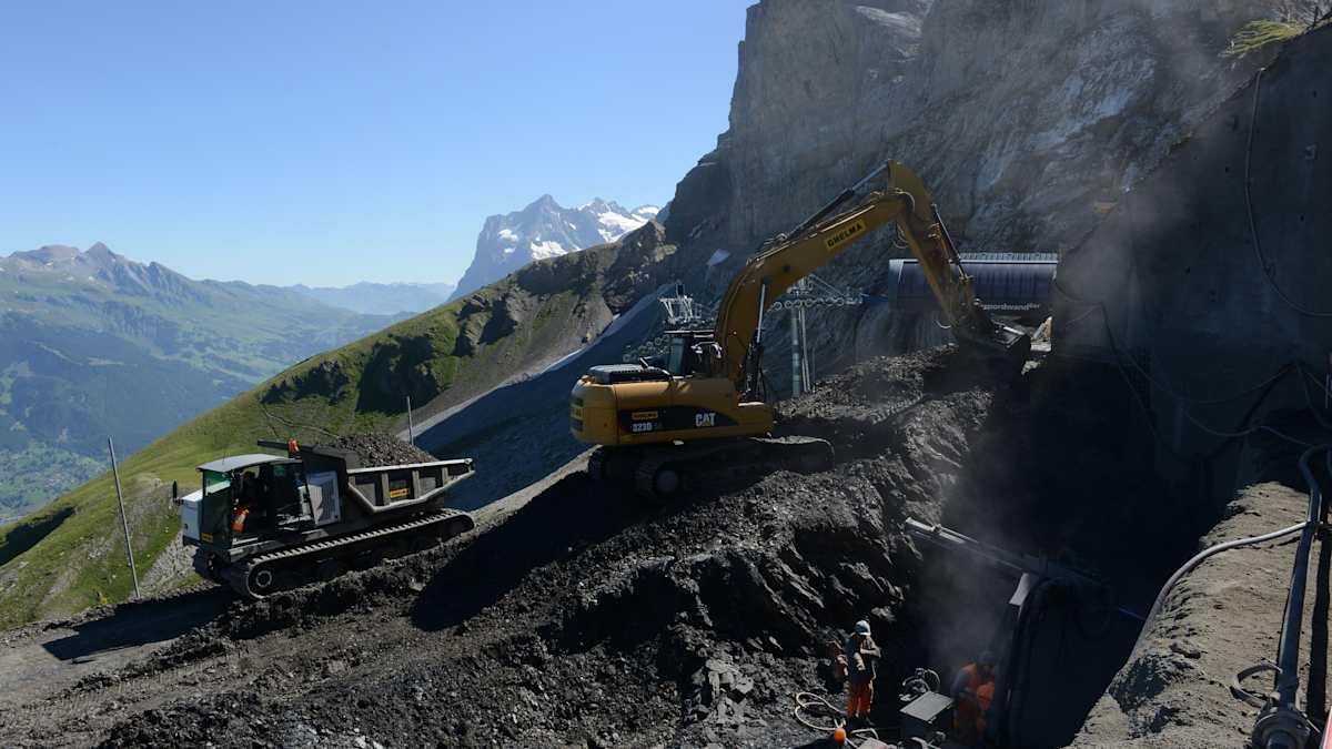 Baustelle Eigergletscher Sommer 2018