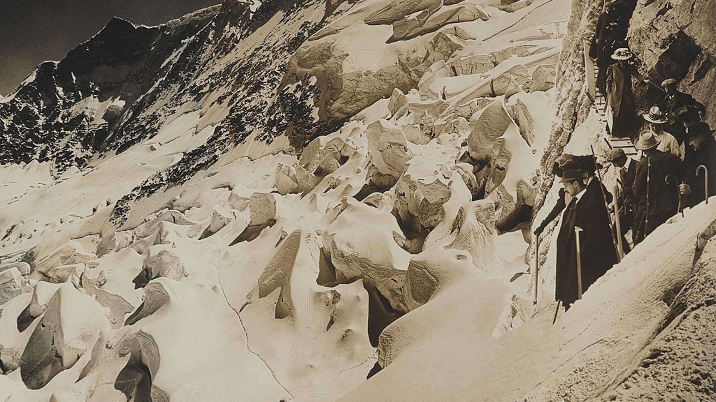 Bau der Jungfraubahn 01