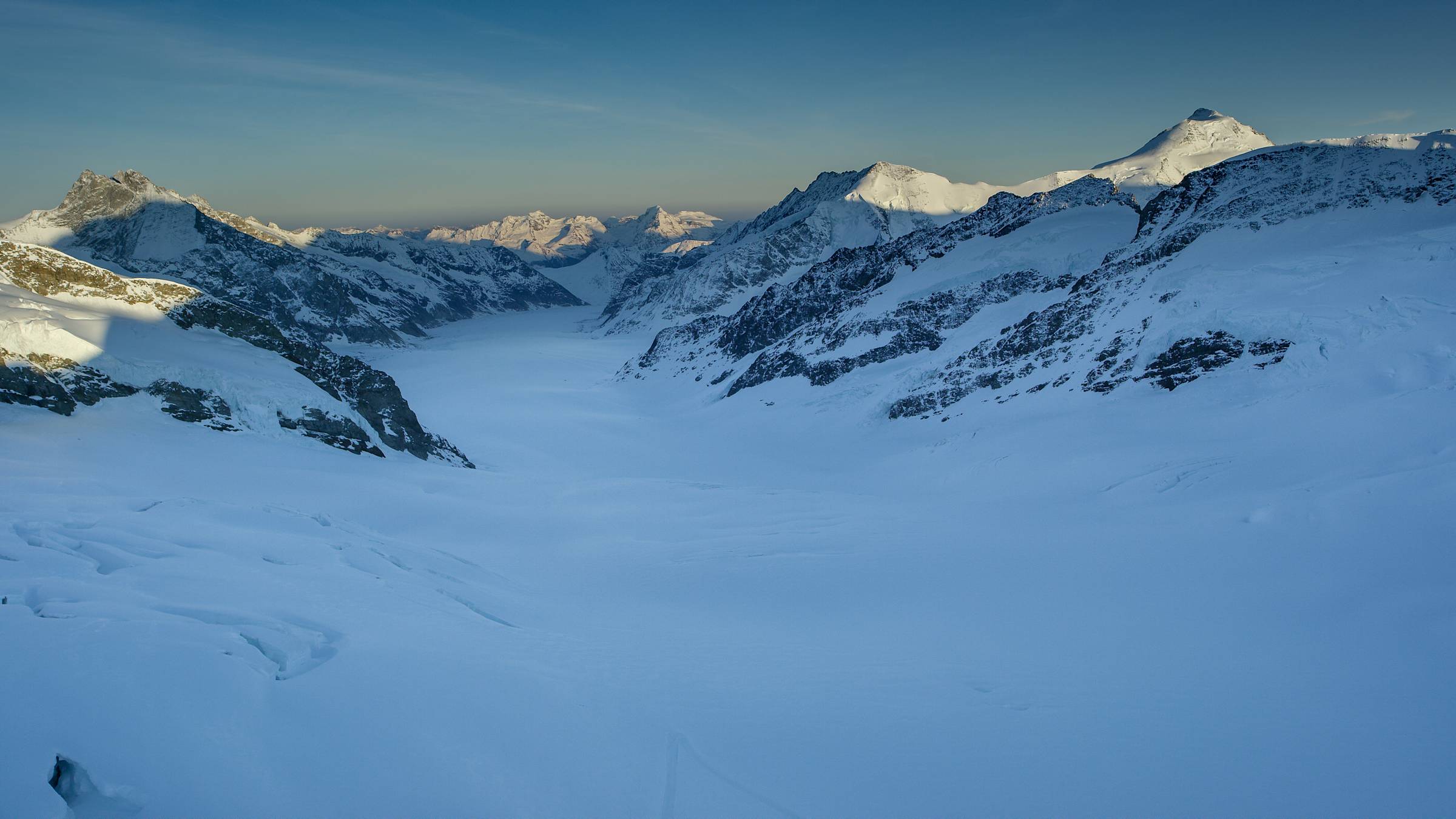 Aletsch Glacier in the evening light