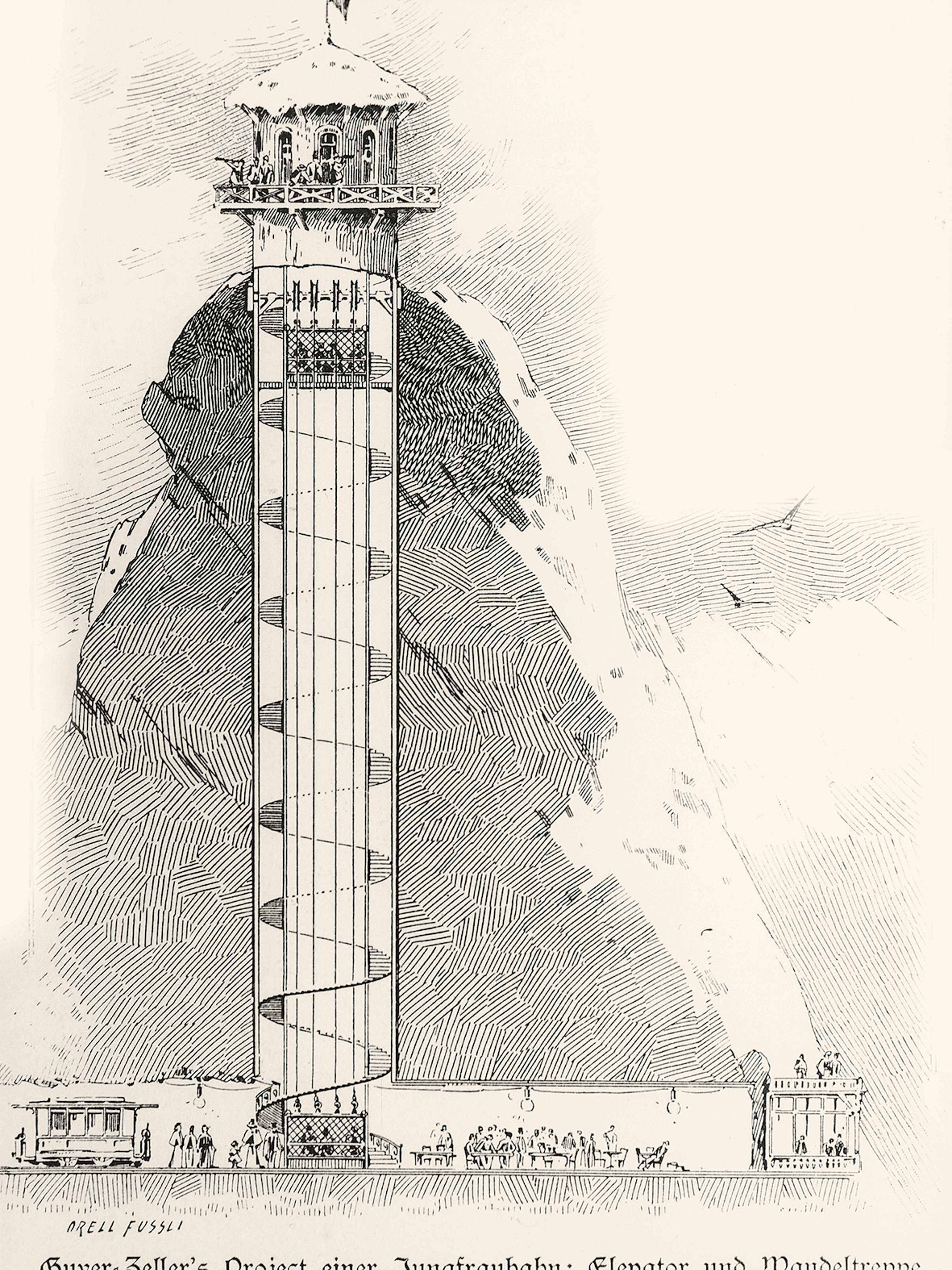 Bau der Jungfraubahn 25