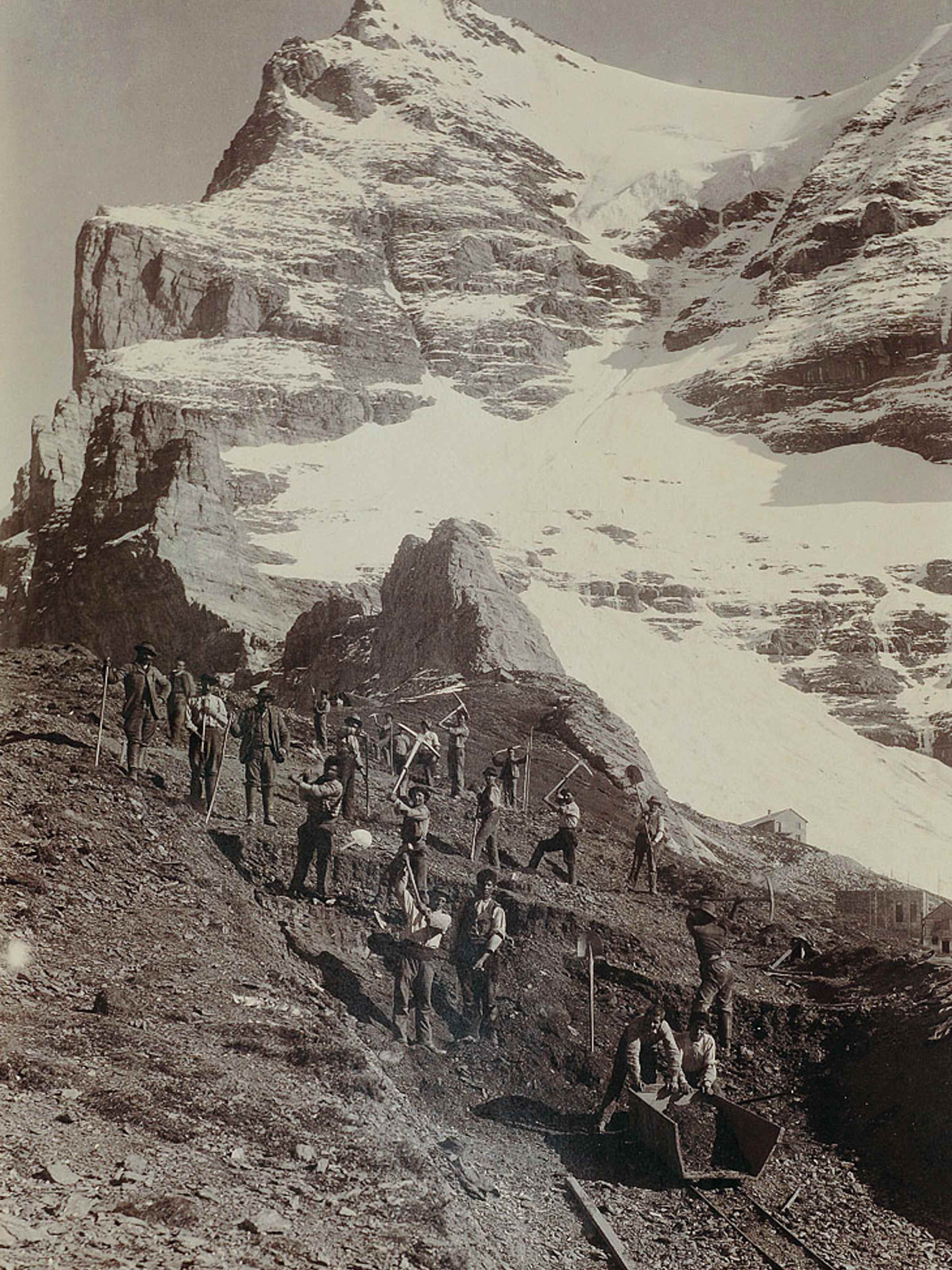 Bau der Jungfraubahn 36