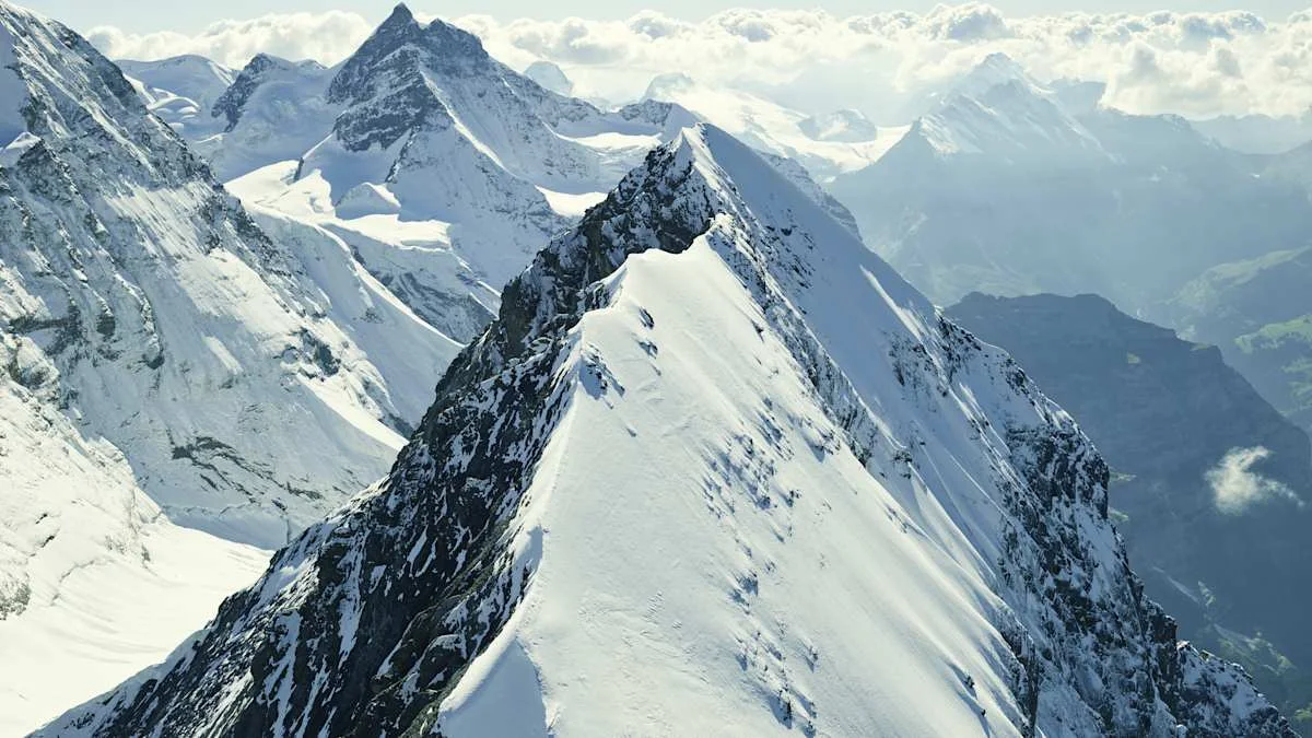 Eiger Jungfrau Mittellegi ridge panorama