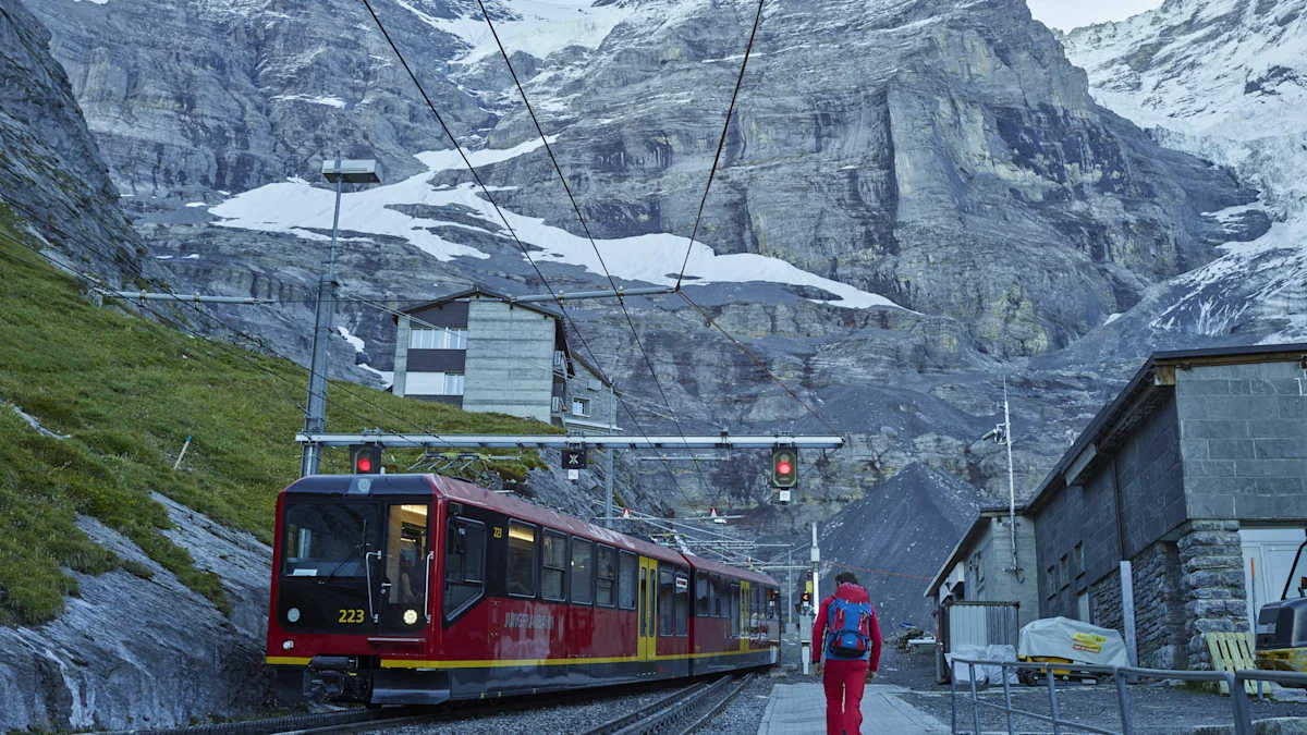 Jungfrau Railway station Eiger glacier mountain guide