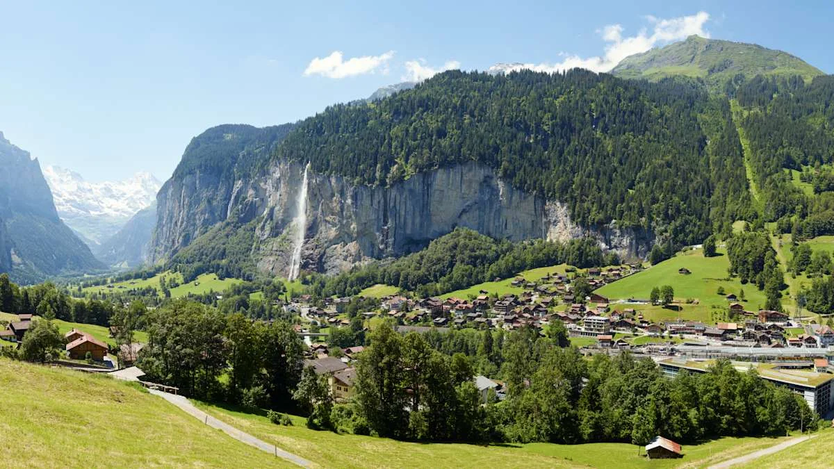 Lauterbrunnen summer Staubbachfall Bernese Alps