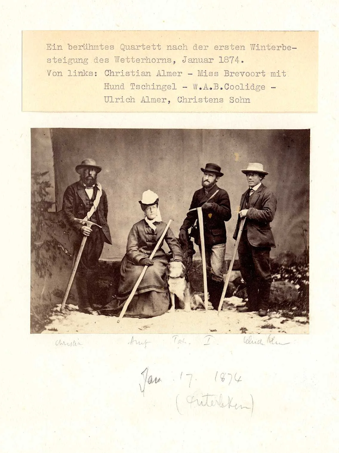 Historical photograph of mountain guides