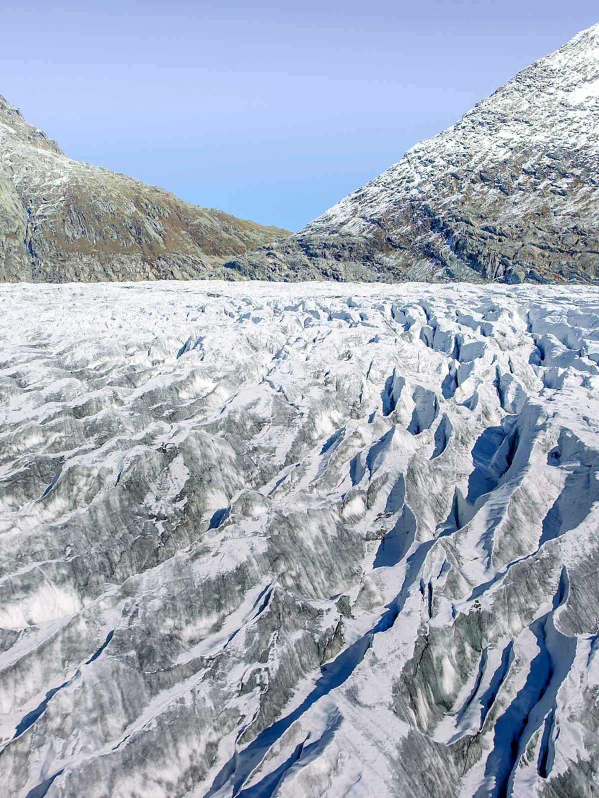 Furrows in the glacier