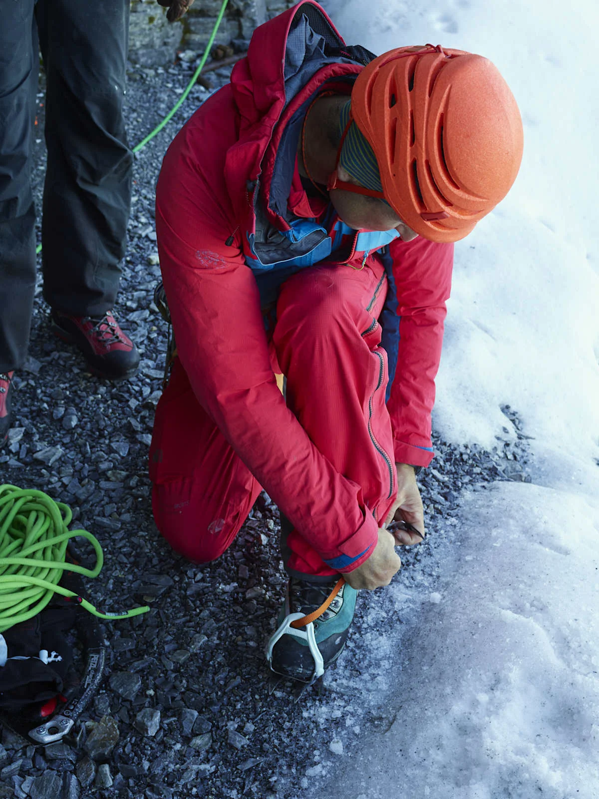 Mountain guide preparation climbing Eiger north face