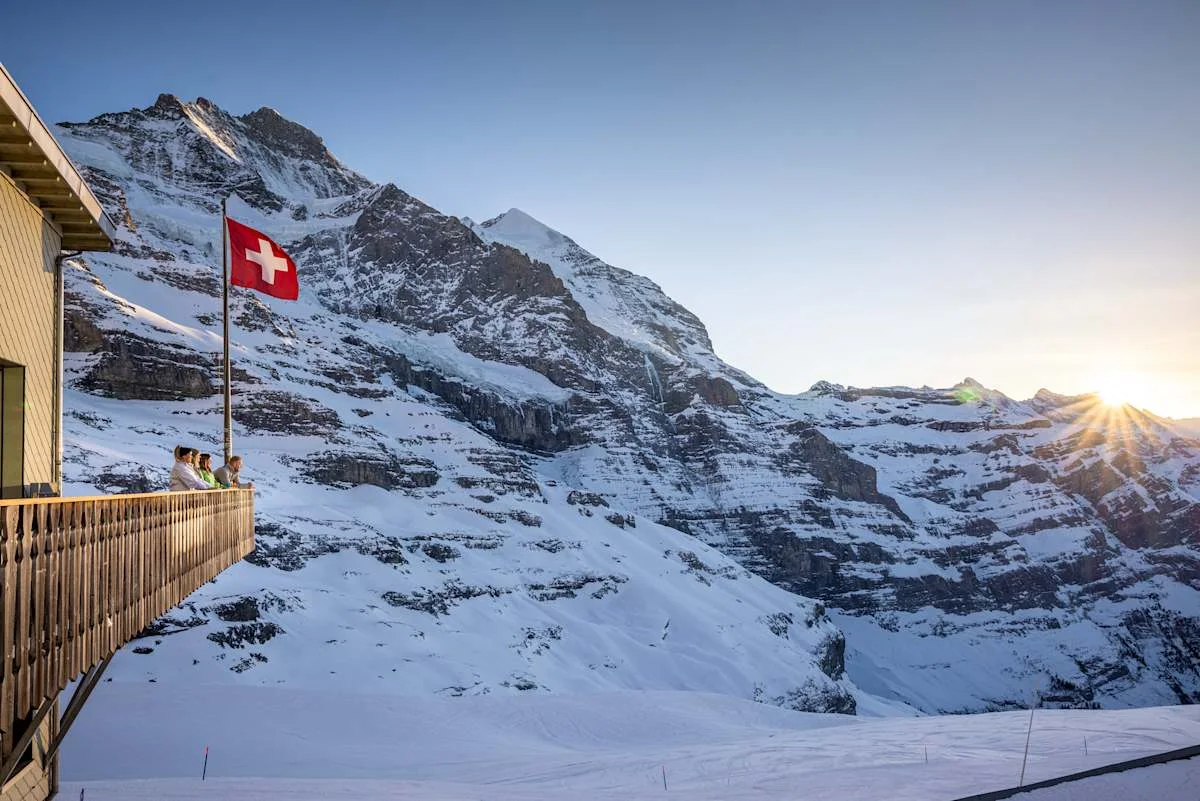Sunset at Restaurant Eigergletscher