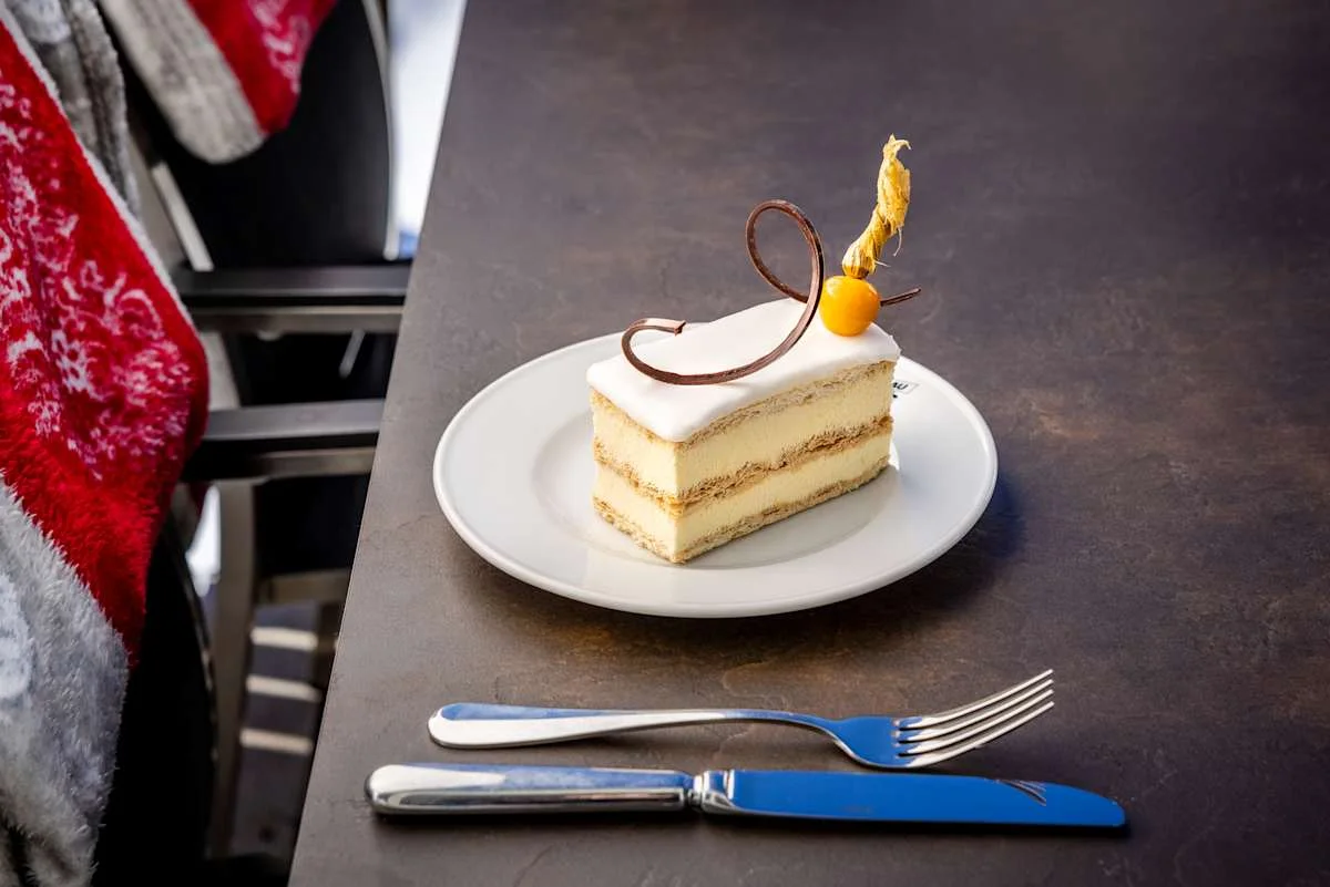 Cream slice at Restaurant Eigergletscher